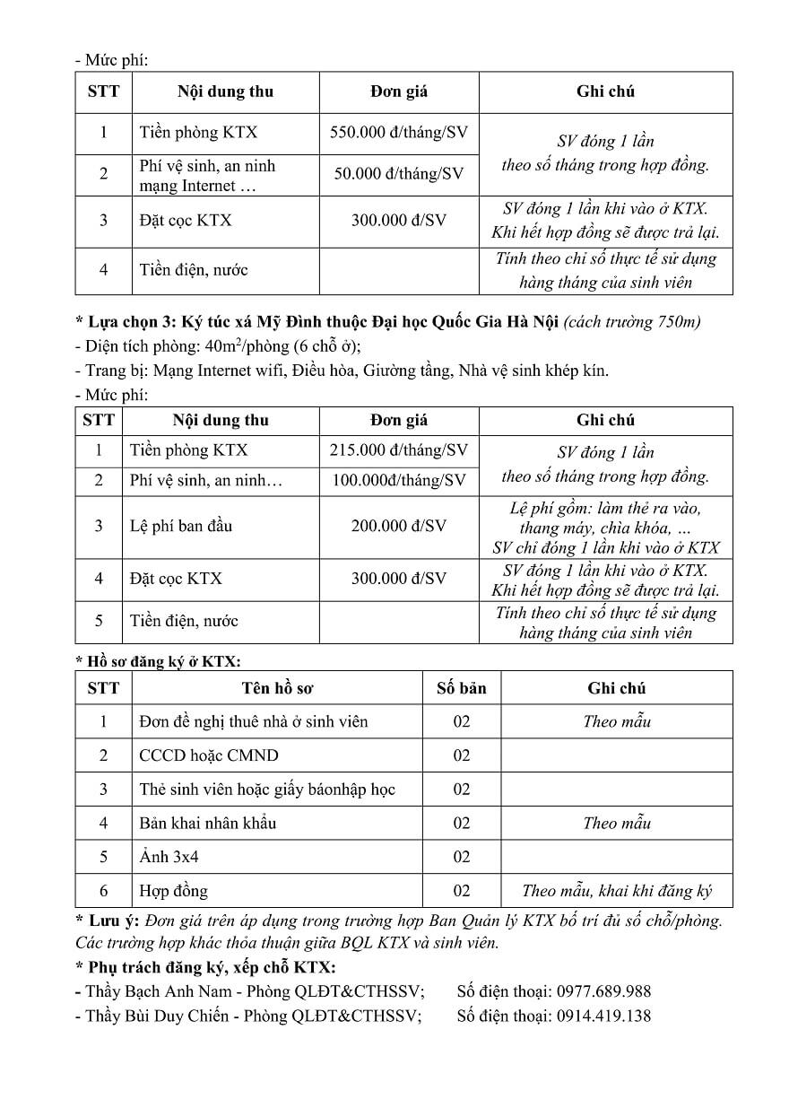 Thông tin ký túc xá khi nhập học tại FTC thông tin ký túc xá