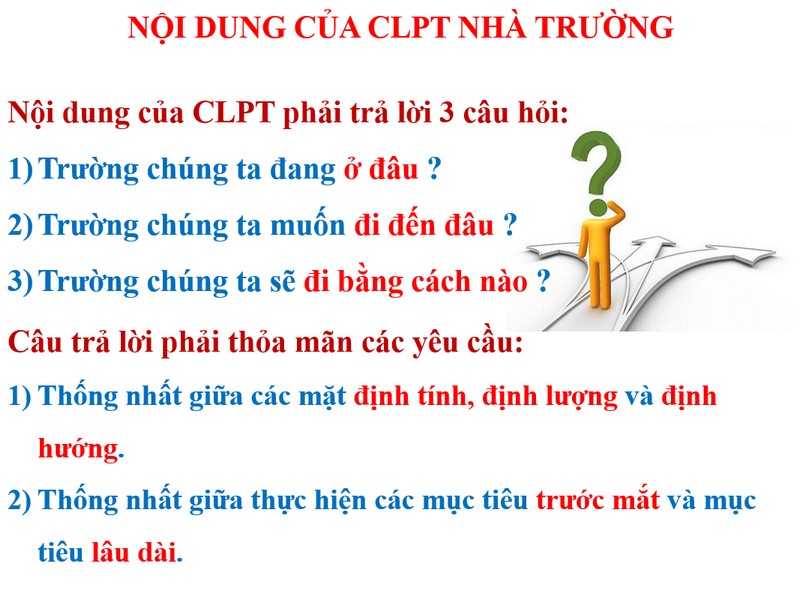 Các nội dung cần phải xác định rõ khi xây dựng CLPT Các nội dung cần phải xác định rõ khi xây dựng CLPT