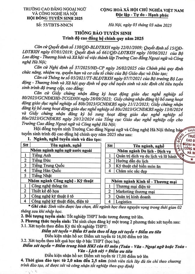 cao đẳng ftc tuyển sinh 2026