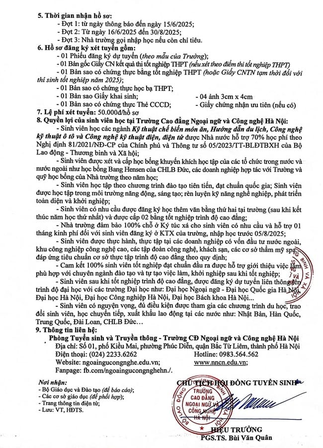 cao đẳng ftc tuyển sinh tại Lạng Sơn
